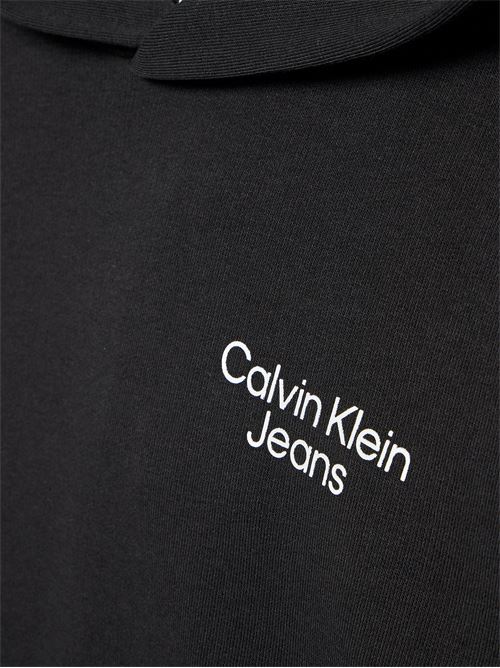 CKJ STACK LOGO HOODIE CALVIN KLEIN JEANS | IB0IB01293/BEH